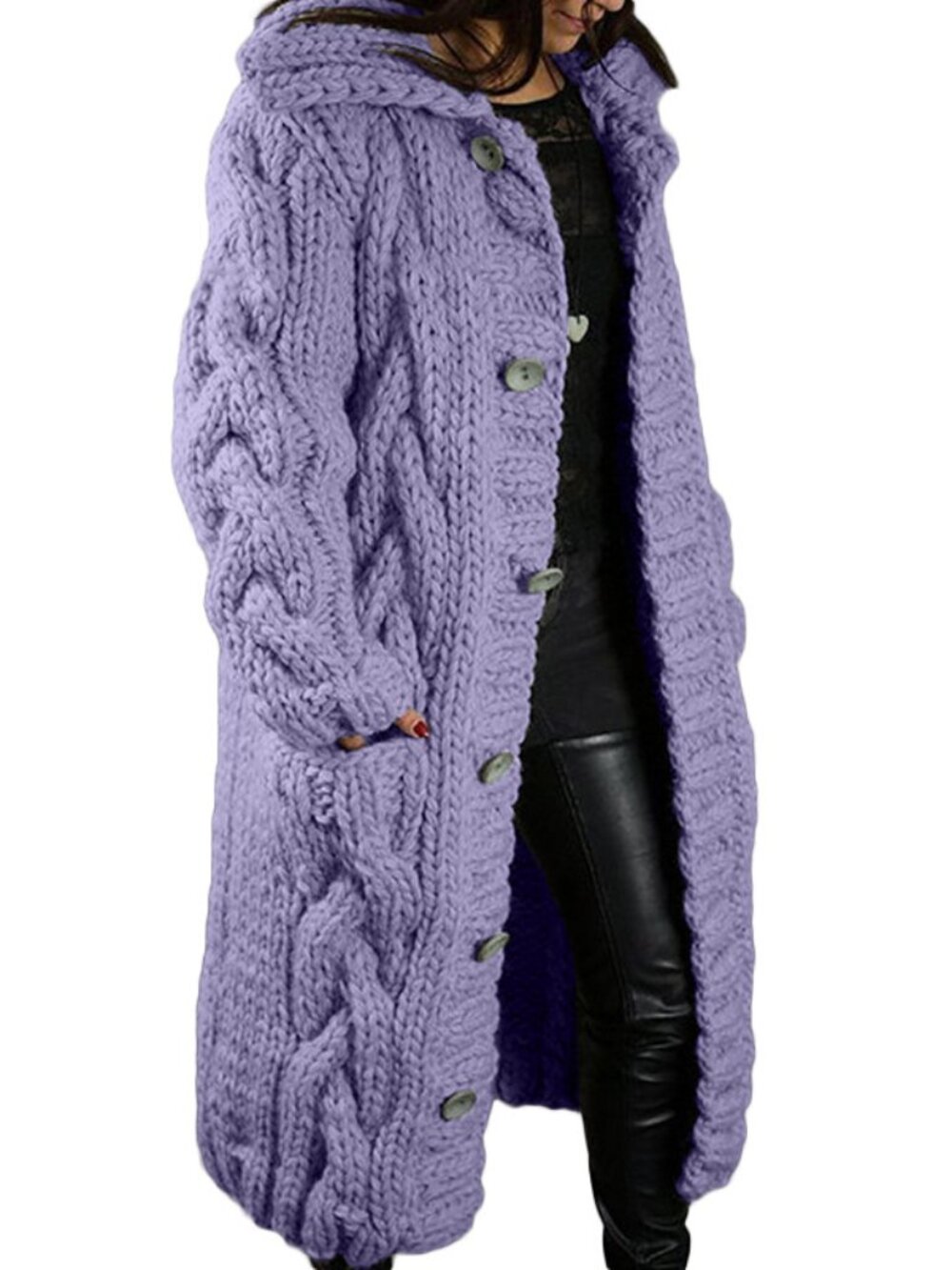 Women's Plus Size Cardigan Sweater Coat